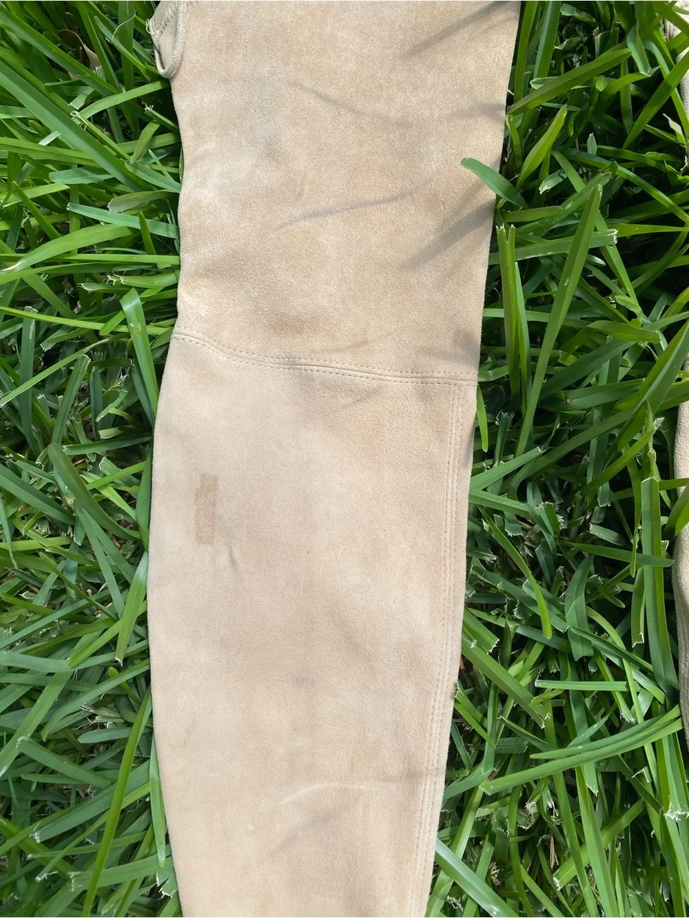 Stuart Weitzman Suede Bootie in Light Tan